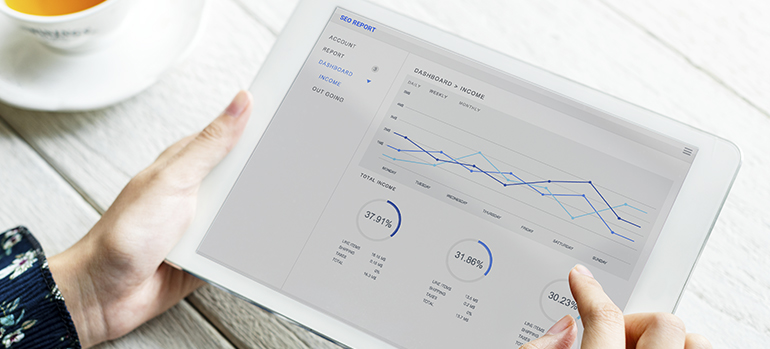 Charts on a tablet