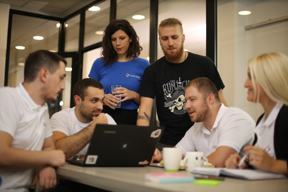 A team making content strategy