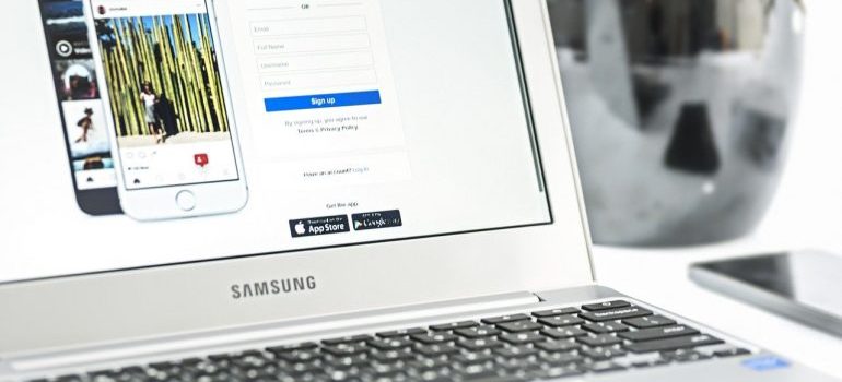An Instagram login page on a desktop.