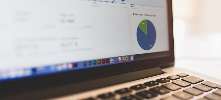 computer displaying website analysis, representing top platform for your company's site