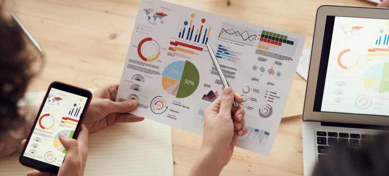 Charts and graphs.