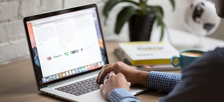 Person working from home