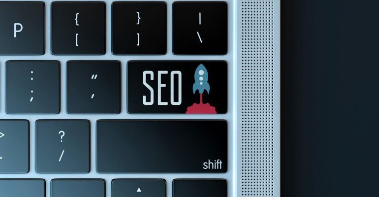 SEO symbol on ENTER button on keyboard