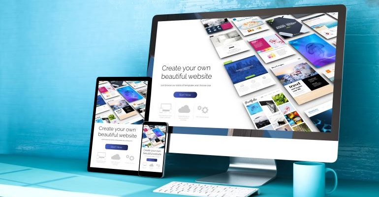 Create you own website CTA on a computer screen, with different templates.