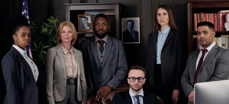 Lawyers in an office