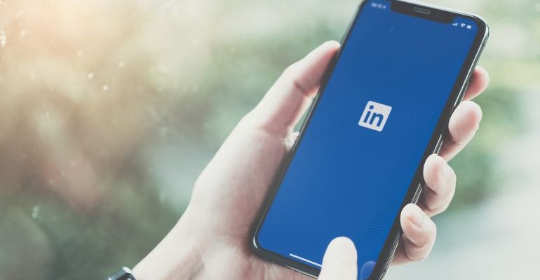 LinkedIn app on phone.