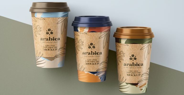 Three cups of coffee to go