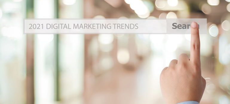 2021 Digital Marketing Trends in search bar.