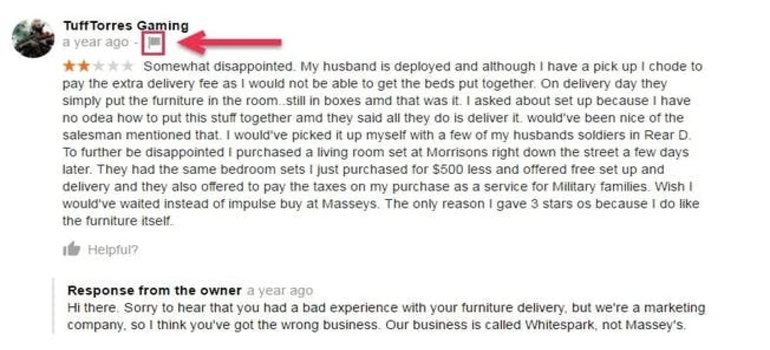 A vague, fake product review about furniture left for a marketing company.