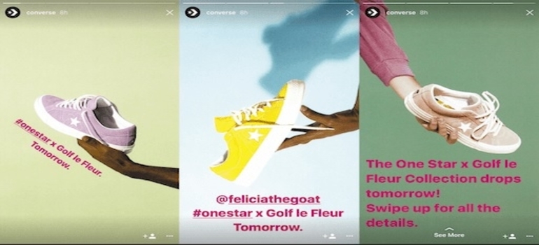 A Converse ad on Instagram.