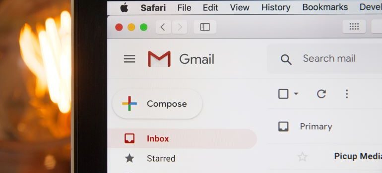 Image of a Gmail inbox