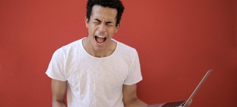 User frustrated by high bounce rates.