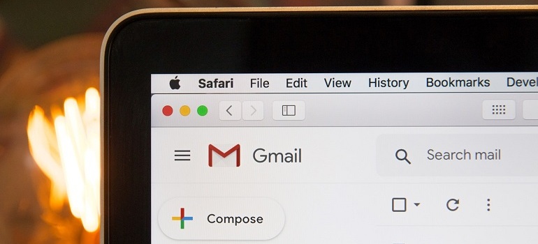 Gmail inbox full of marketing emails.