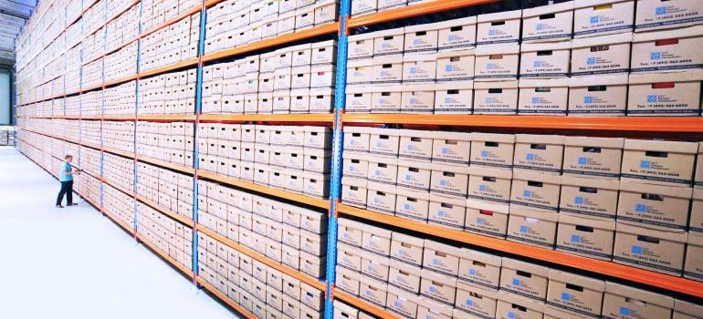 A fully stocked warehouse ready for the holiday season.