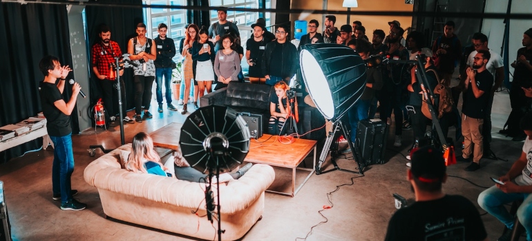 Group of people during a marketing event