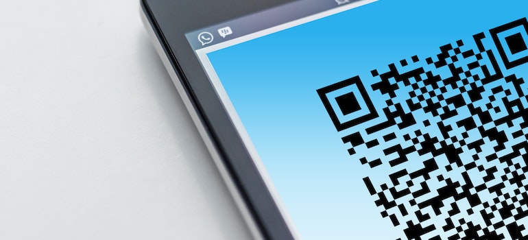 QR code on a phone