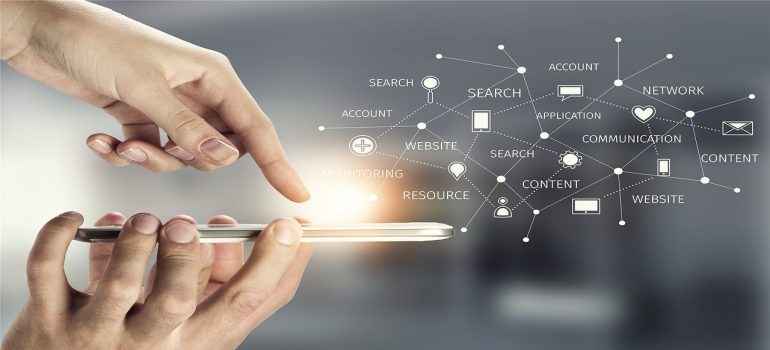 A visual representation of making use of digital data.