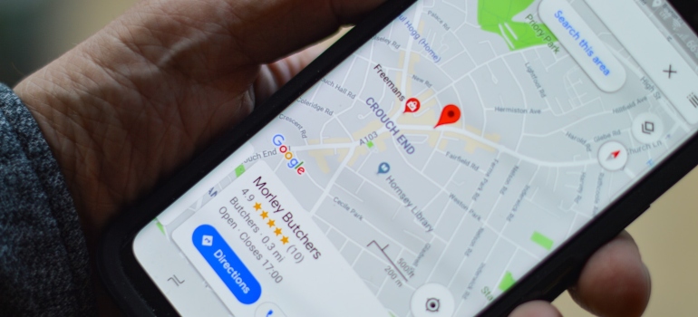 Person using Google Maps to symbolize local SEO as one of the SEO basics every law firm should implement