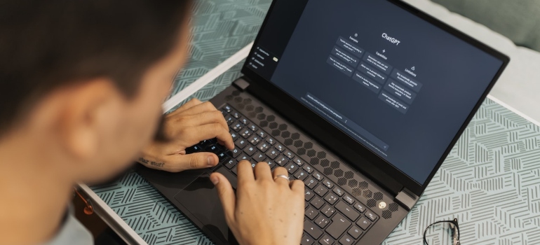 Person using AI tools as a part of their ecommerce marketing strategies