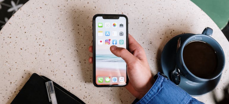 A person using social media, which is an important part of strategies for creating an email list to market your rehab center