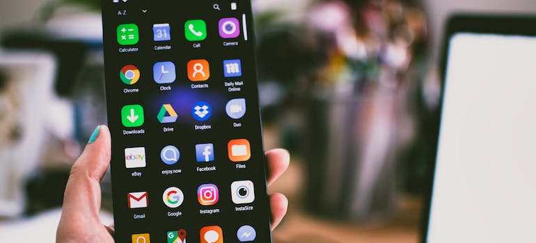 A person holding a smartphone