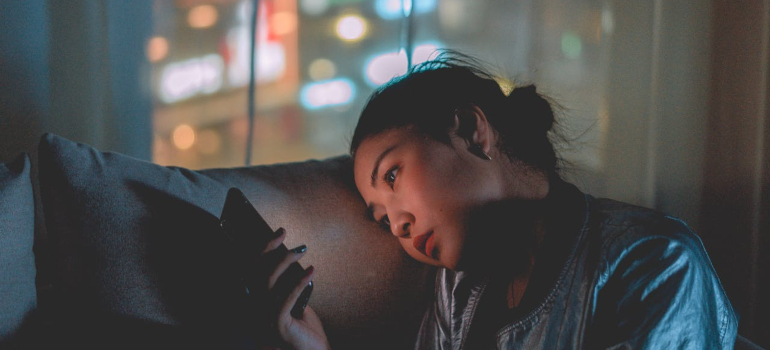 a person looking at their phone