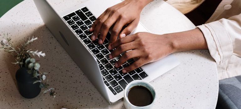 a person working on their laptop