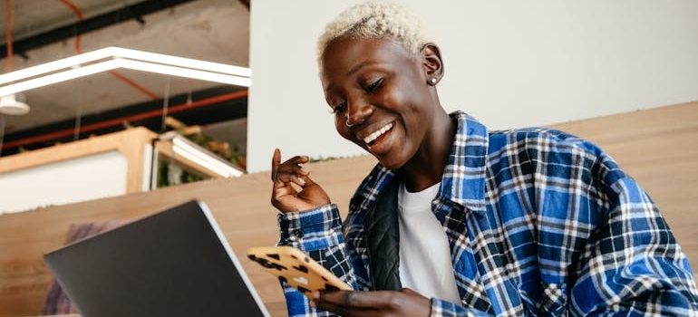A person reading an email on their smartphone