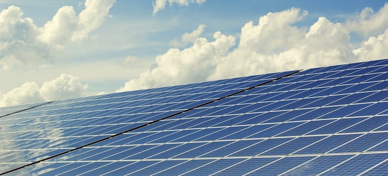 A solar panel board