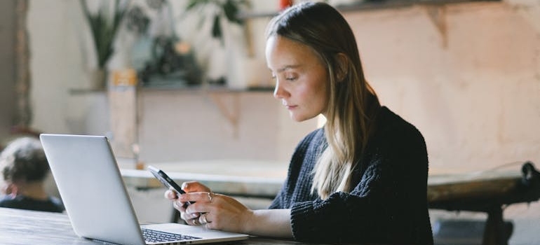 A person reading tips on how to structure a website