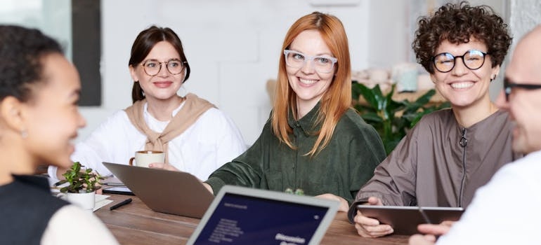 A meeting of experts discussing the most effective New Year email campaigns for mental health clinics