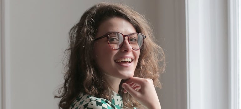 A person excited about the New Year and their resolutions