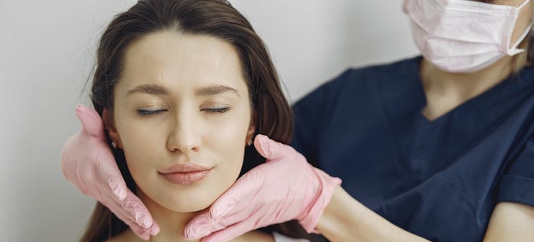 A person during a beauty treatment
