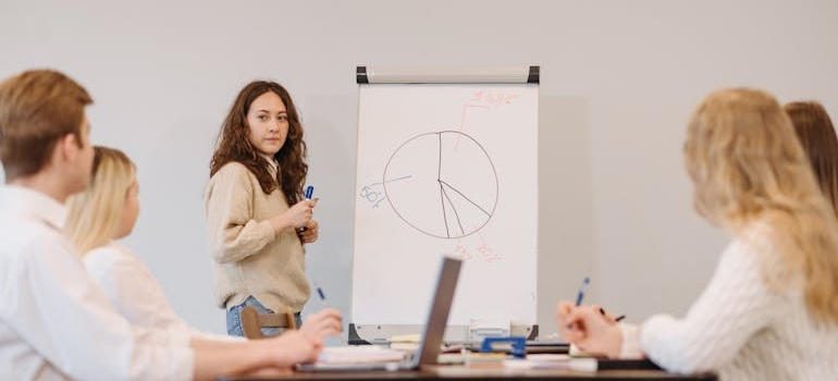 Experts having a meeting and sharing advice on how to personalize email content for Dubai's multi-cultural market