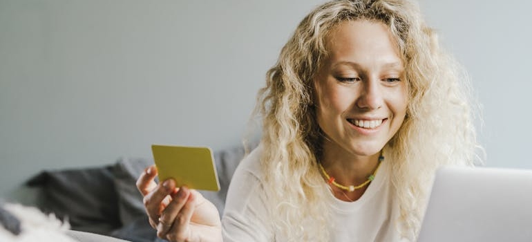 A person shopping online