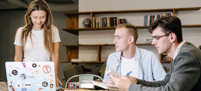 Digital marketing experts in a meeting trying to figure out how to market gender-specific addiction treatment programs
