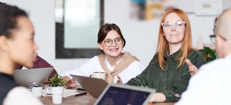 A marketing team discussing how to use before and after photos to build trust