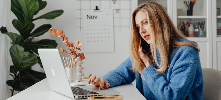 A person calling a clinic after seeing the before and after images on their social media