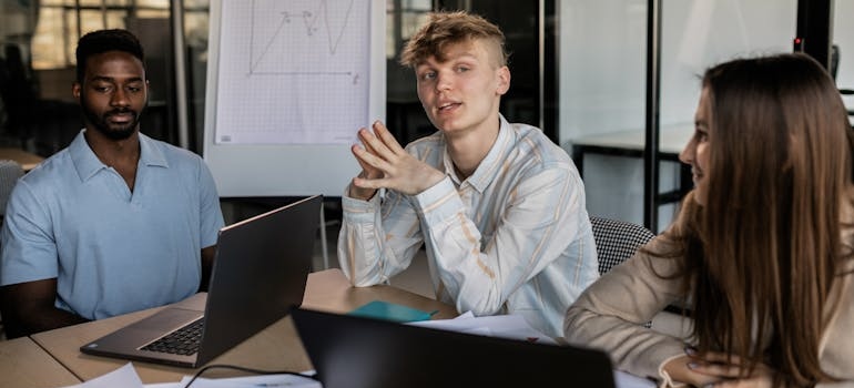 A marketing team discussing email drip campaign blueprints for med spas