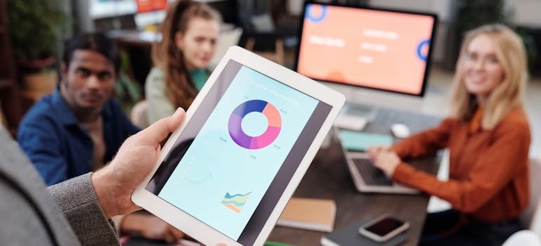 A team of experts discussing digital marketing trends in Canada