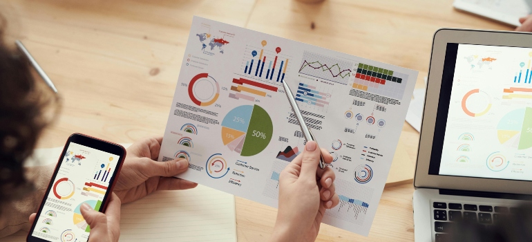 A hand holding a chart showing how med spa lead generation attracts more clients.