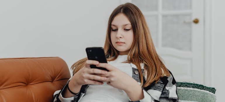 A teenager using Google, which is where teens look for mental health support