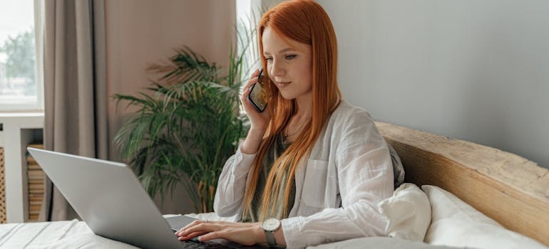 A person calling an aesthetic clinic