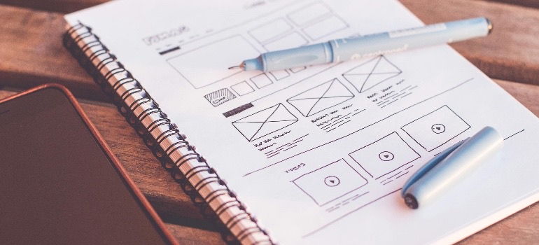 A notebook with writings by addiction treatment marketing agency