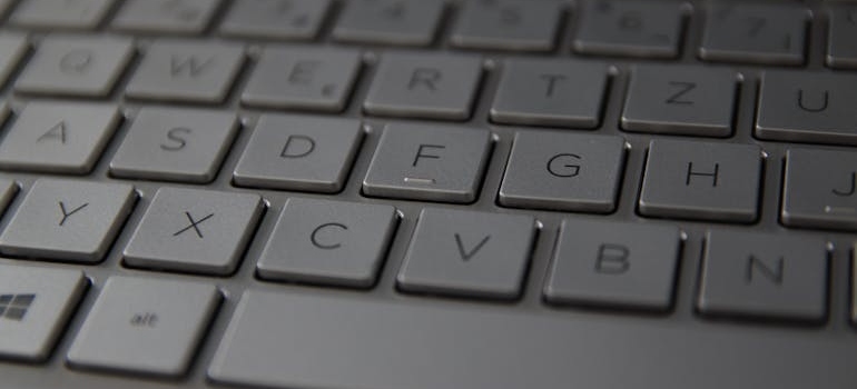 A grey keyboard