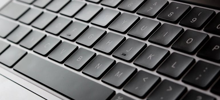 A laptop keyboard