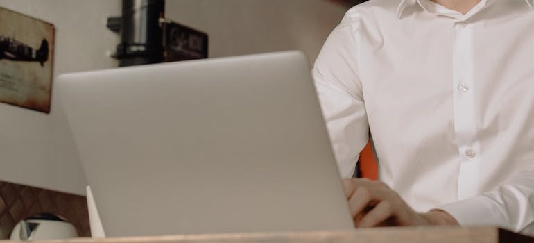 A person using a laptop