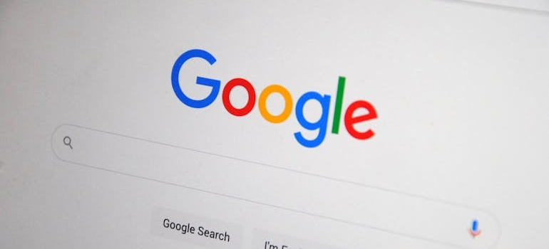 The homepage of Google